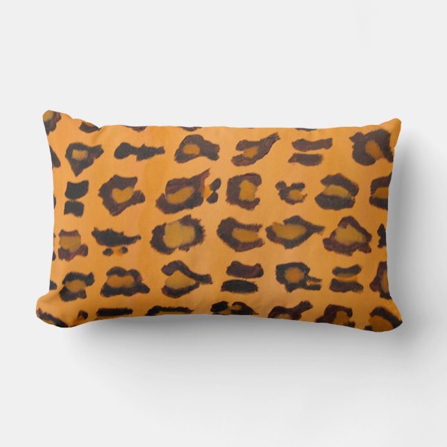 Rectangle Lumbar Coussin Chic Leopard-Print Animal-Print (Recto)