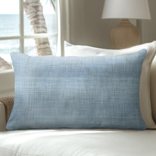 Rectangle Lumbar Coussin de texture bleu clair de mer