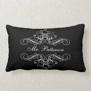 Rectangle M. Personalized His et son coussin de lit de