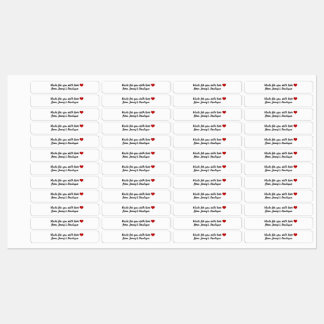 Rectangle maigre fer sur étiquettes blancs
