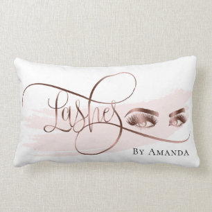 Rectangle Maquillage Pinky Lash Beauté Blush Lumbar Coussin