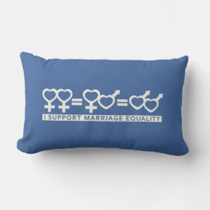 Rectangle Mariage Égalité / One Love coussin personnalisé