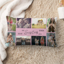 Meilleure Sœur Ever – Coussin Collage 8 Photos