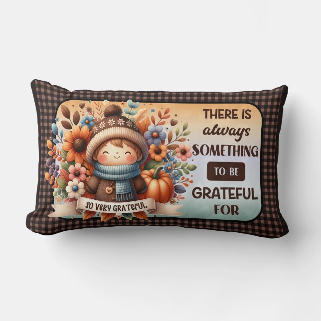 Rectangle Merci Grateful Lumbar Coussin (Recto)