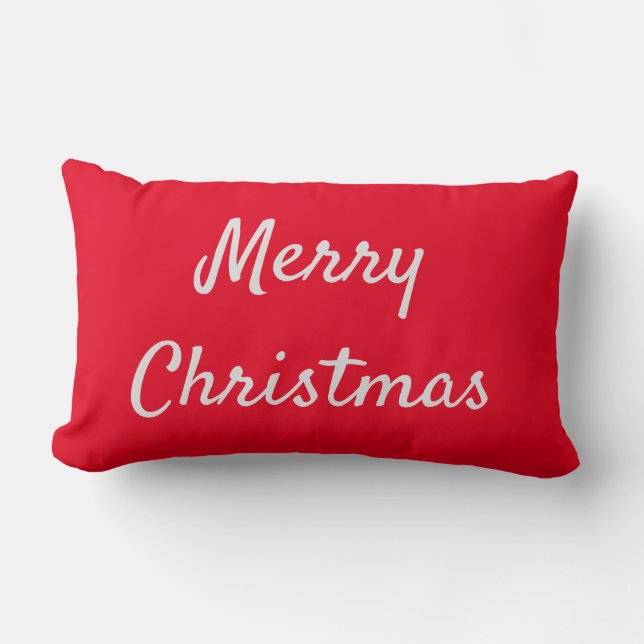 Rectangle MERRY CHRISTMAS lumbar coussin (Recto)