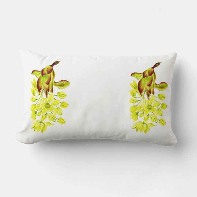 Rectangle 'Merry Maples' sur un Coussin Lumbar (I) (Recto)