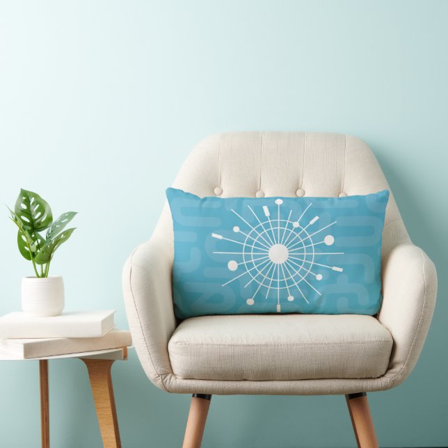 Rectangle Mid Century moderne Coussin de flocon de neige ato (Chaise)