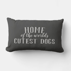 Rectangle mignonne citation chien coussin animal humour typo