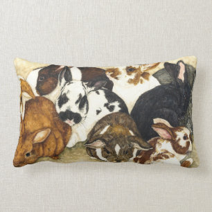 Rectangle Mixed Company - coussin de lapins de bébé