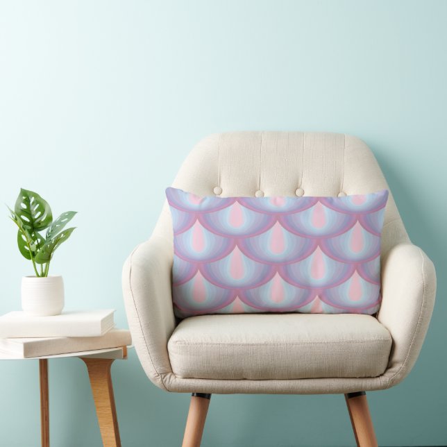Rectangle Moonstone Scales Lumbar Coussin (Chaise)