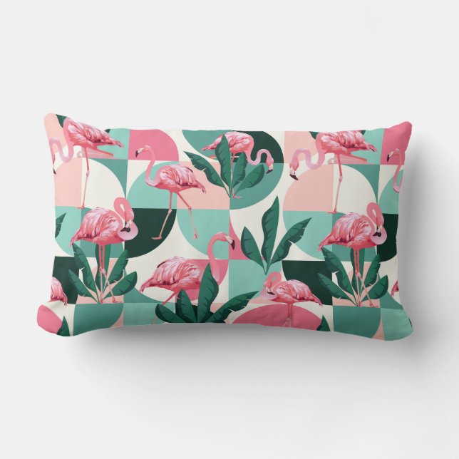 Rectangle Motif tropical Lumbar Coussin (Recto)
