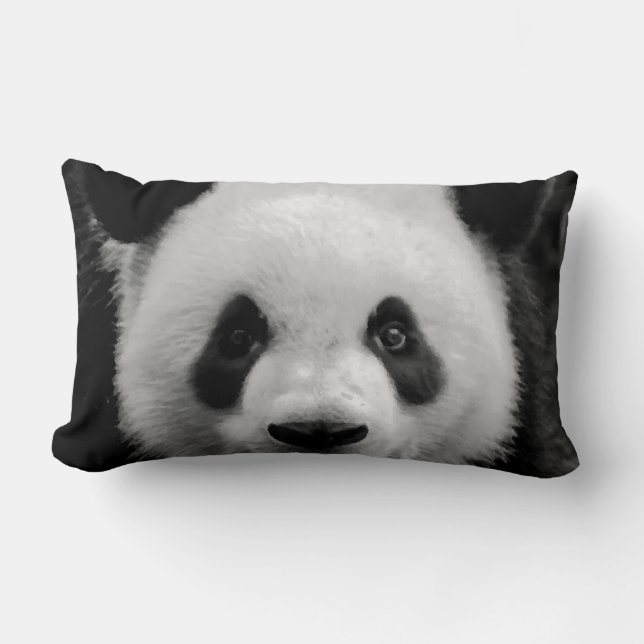 Rectangle Panda Pop Art Lumbar Coussin (Recto)