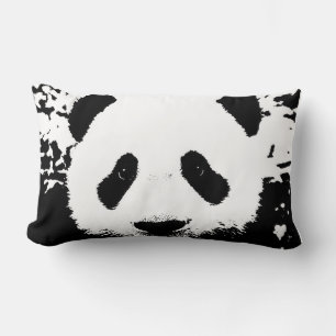 Rectangle Panda Pop Art Lumbar Coussin