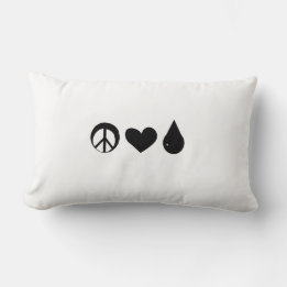 Rectangle Peace Love Colostrum lumbar coussin de soutien