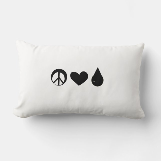 Rectangle Peace Love Colostrum lumbar coussin de soutien (Recto)