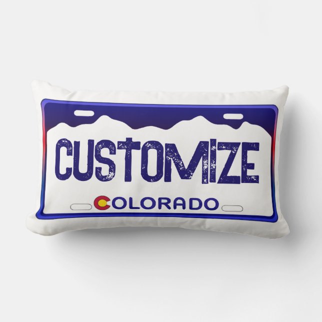 Rectangle Personnalisable Colorado bleu plaque coussin (Recto)