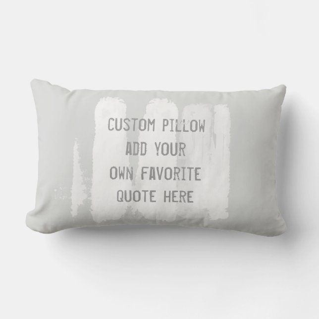 Rectangle personnalisé ajouter votre devis coussin gris et b (Recto)