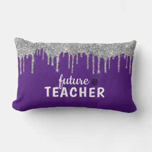 Rectangle Personnalisé Glam enseignant Lumbar Coussin