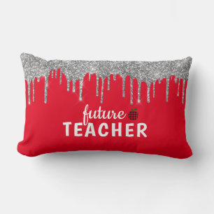 Rectangle Personnalisé Glam enseignant Lumbar Coussin