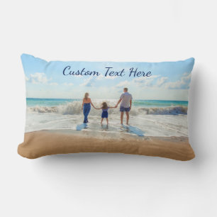 Rectangle Personnalisé votre Coussin photo avec texte person