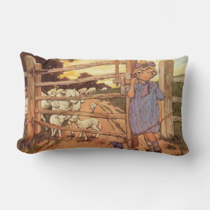 Rectangle Petit Bo Peep Nursery Rhyme Lumbar Coussin