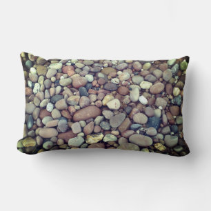 Rectangle Pierres Galets Photo Lumbar Coussin