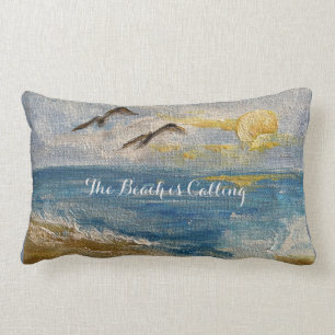 Rectangle Plage Calling Lumbar coussin