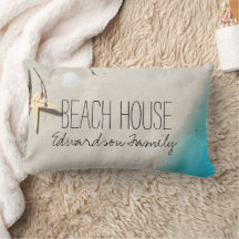 Plage d'étoiles de mer moderne maison coussin mono