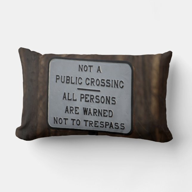 Rectangle PRR pas un coussin public de signe de fer de fonte (Recto)