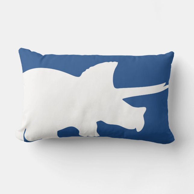 Rectangle Rayures grises de Chevron de coussin de dinosaure (Recto)