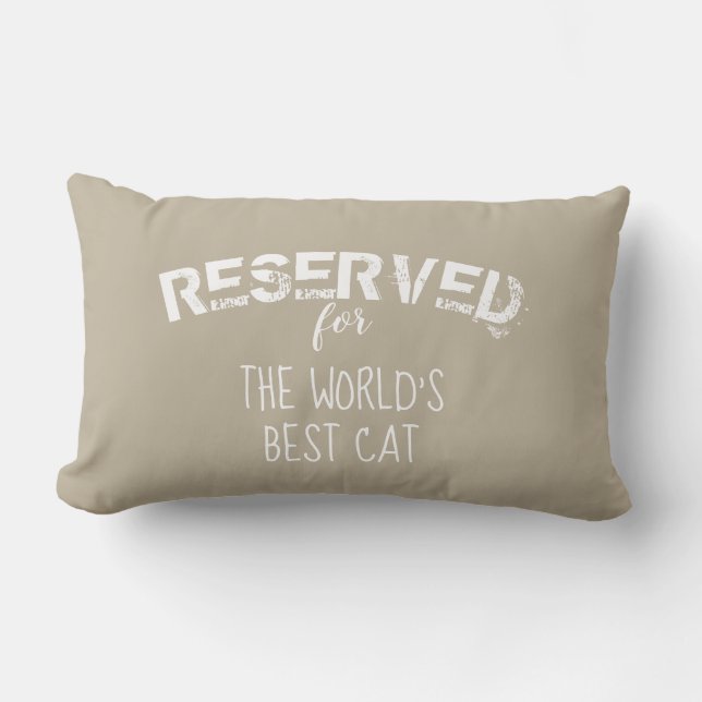 Rectangle réservé à la citation chat coussin beige et blanc (Recto)