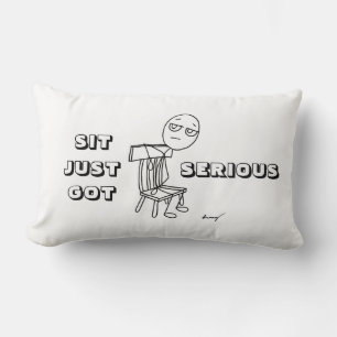Rectangle SIT JUSTE DEVENU GRAVE Coussin Lumbar