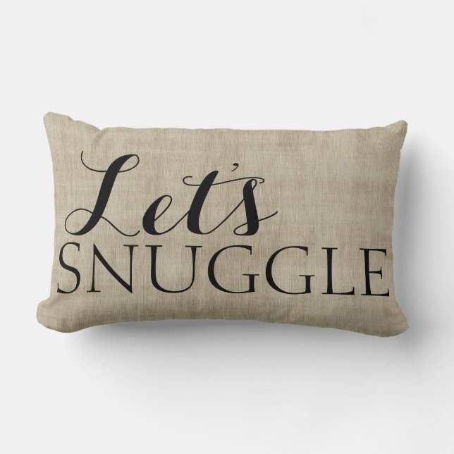 Rectangle Snuggle Rustic Burlap Look Coussin (Recto)