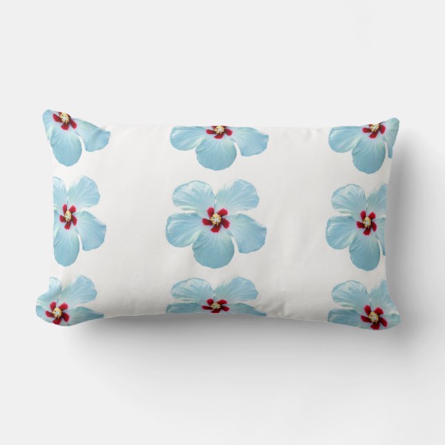 Rectangle Superbe Coussin de fleurs d'Hibiscus d'Hawaï (Recto)