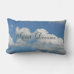 Rectangle Sweets Dreams Ciel Bleu, Clouds Blancs Coussin