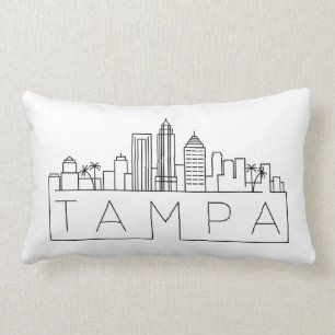 Rectangle Tampa, Floride Coussin Skyline Lumbar
