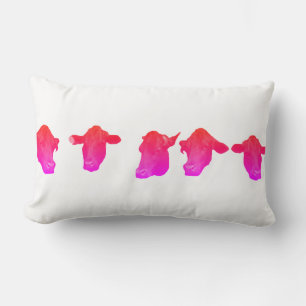 Rectangle Têtes de vaches funky Jeter coussin d'oreiller