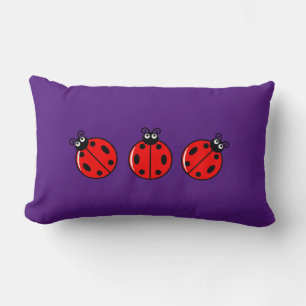Rectangle Trois petits Ladybugs - Lumbar Coussin 13" x 21"