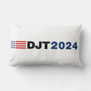 Rectangle Trump 2024 DJT Lumbar Coussin