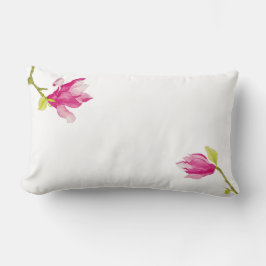 Rectangle Tulip Magnolias sur un Coussin Lumbar