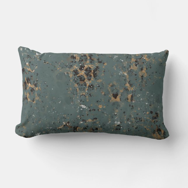 Rectangle Turquoise et Cheetah Coussin d'impression (Recto)