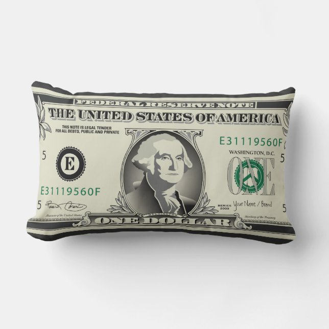 Rectangle Un coussin de MoJo d'Américain du dollar (Recto)