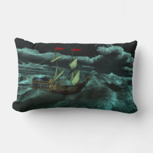 Rectangle Un Coussin marin sauvage et orageux