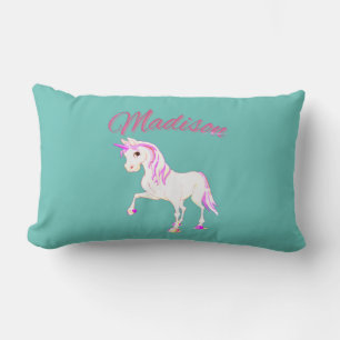 Rectangle Vert "Madison Nom personnalisé Lumbar Coussin