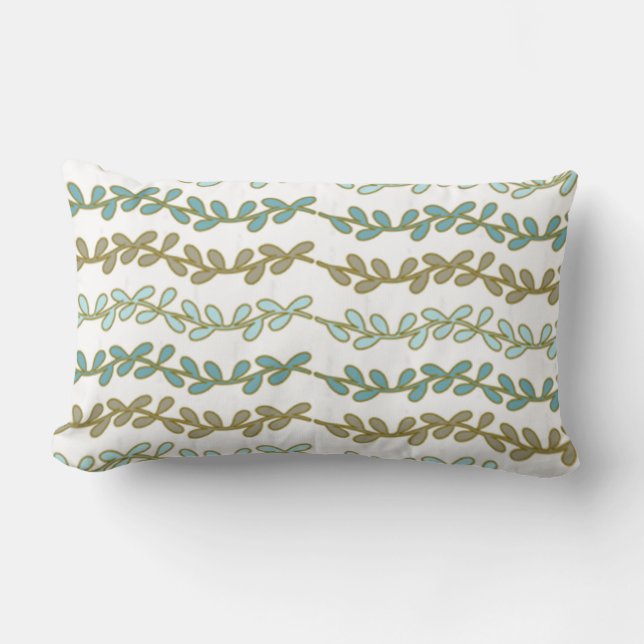 Rectangle Vin et feuille - Coussin (Recto)