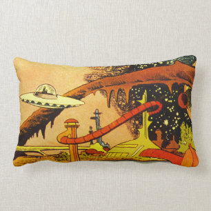 Rectangle Vintage  de la scène Lumbar Coussin 