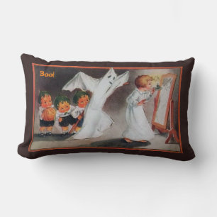 Rectangle Vintage fille d'Halloween avec Coussin à bougie - 