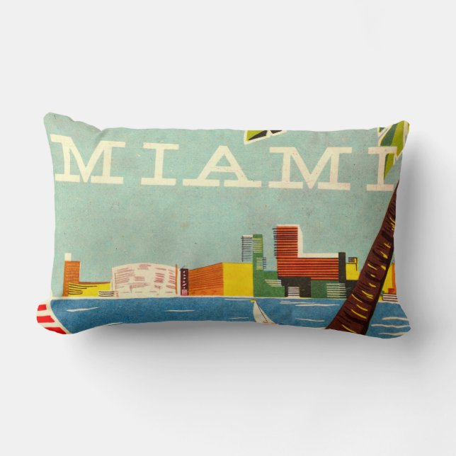 Rectangle Vintage Miami Lumbar Coussin (Recto)