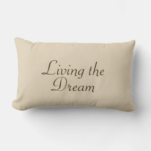 Rectangle Vivre le rêve coussin lombaire