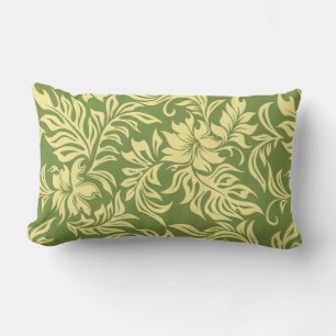 Rectangle Waikiki Hibiscus Hawaïen réversible Coussin Lumbar